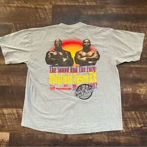 Vintage 1997 Holyfield Tyson fight MGM Grand graphic single stitch t shirt 2XL